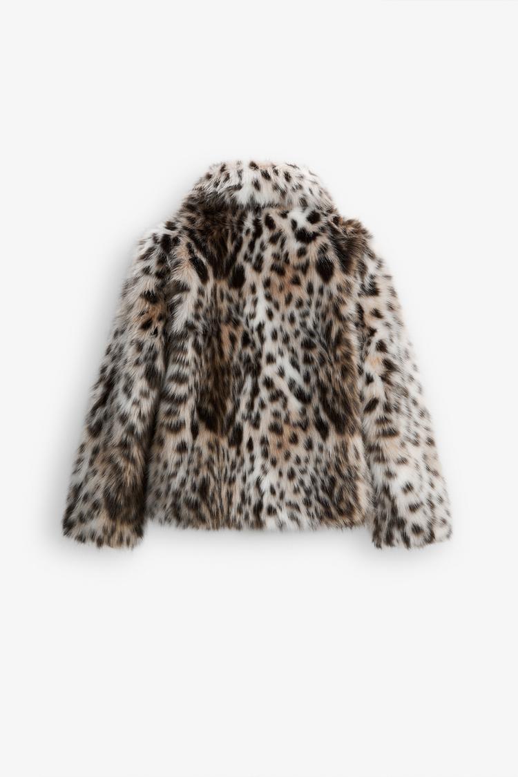 ANNALISE - WILD LEOPARD FAUX FUR JACKET