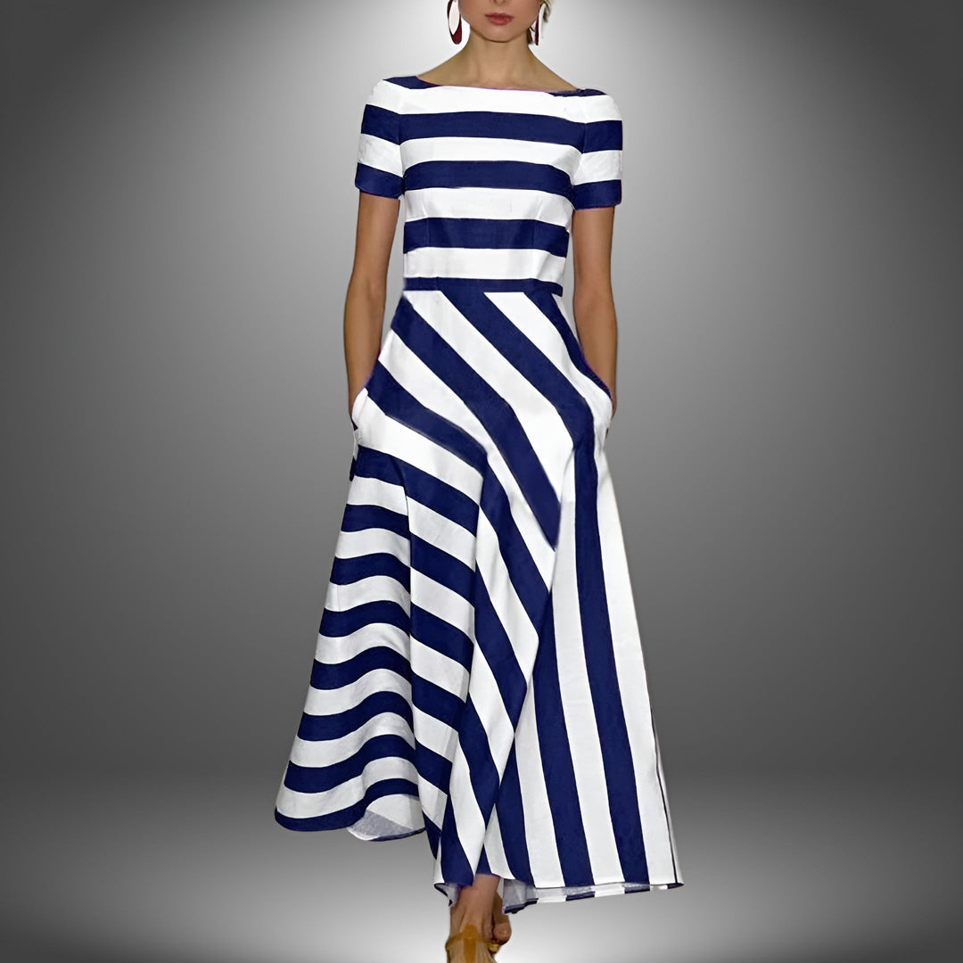 MARITONI - BOLD STRIPE STUNNER MAXI DRESS