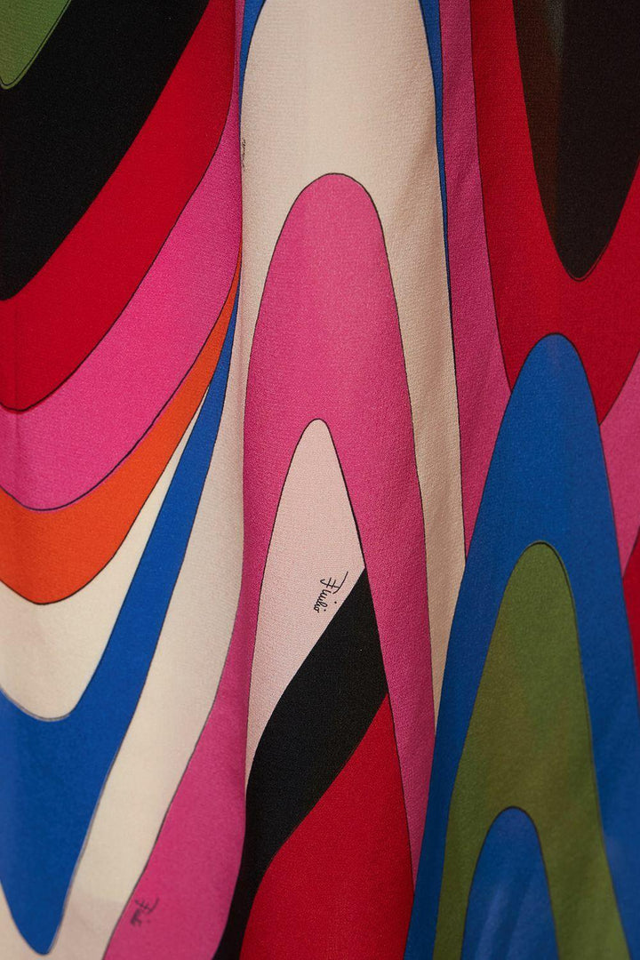 MARLEIGH - STRAPLESS PRINT MAXI DRESS WITH SLIT