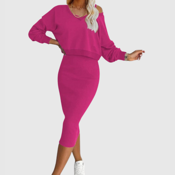 Farah - Two-piece set with top and rock for elegant comfort