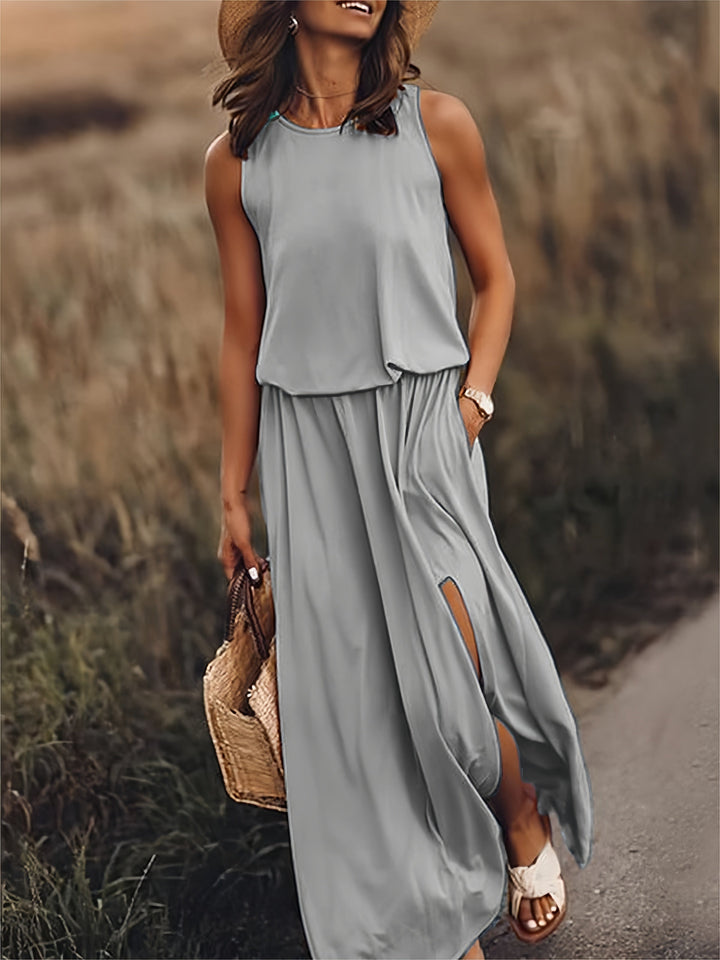 MAIA - SLEEVELESS FLOOR LENGTH DRESS