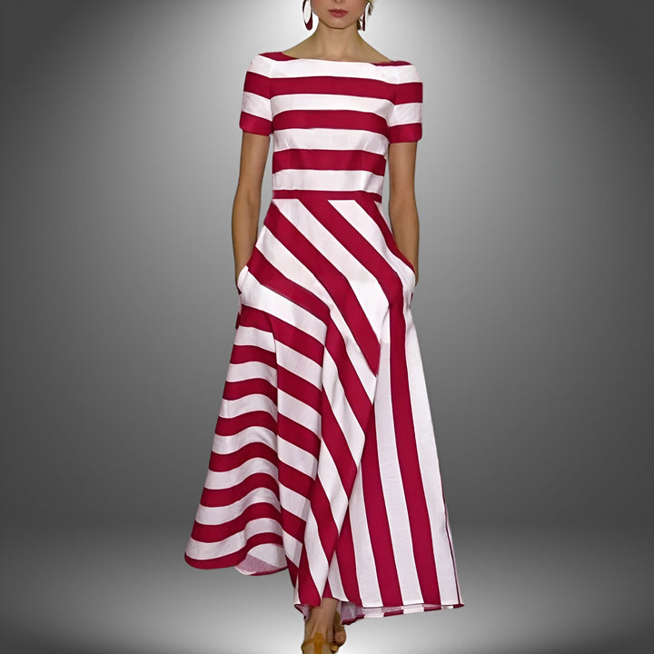MARITONI - BOLD STRIPE STUNNER MAXI DRESS