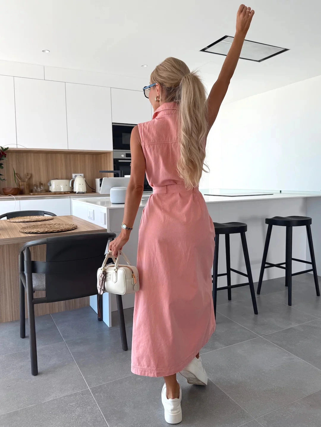 CANDICE - FULL-LENGTH DENIM DRESS