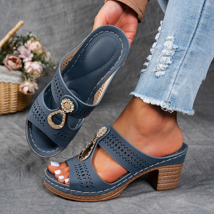 JANESSA - ZIRCON-TRIMMED  COMFORT SANDAL