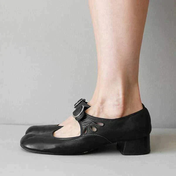 SHELLEY - VEGAN LEATHER ORTHO BUCKLE SHOES