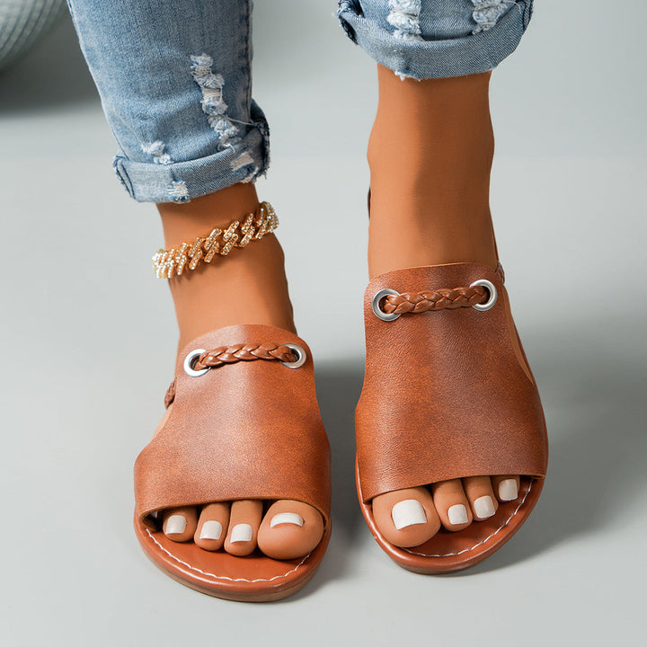 TATJANA - COMFORT SLIDE SANDALS BRAIDED STYLE