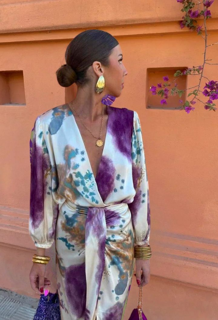 CAROLE - SOPHISTICATED PRINTED DRESS