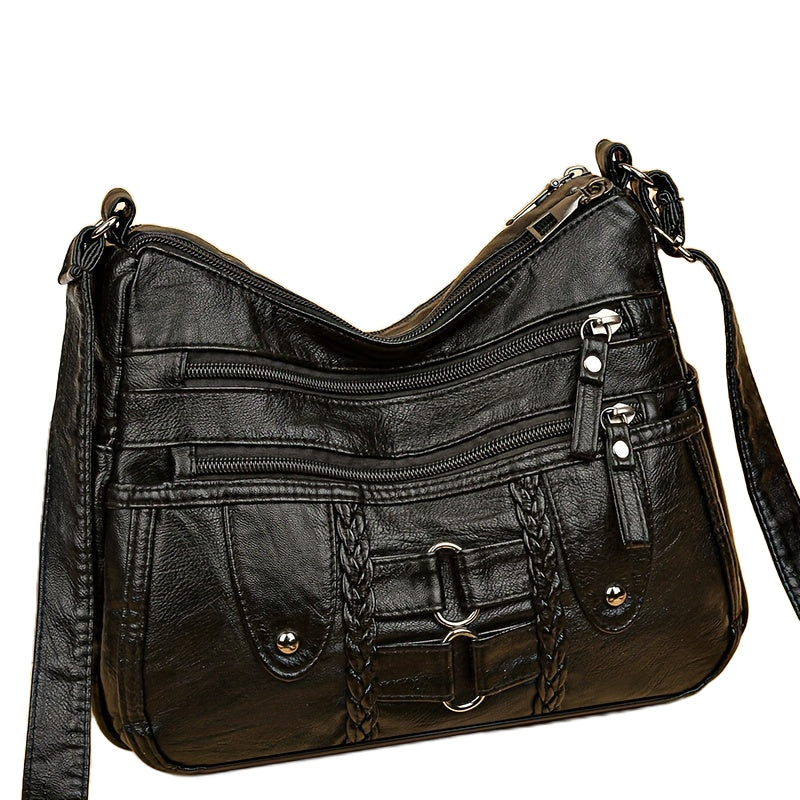 RACHEL - ANTI-THEFT CROSSBODY VEGAN LEATHER BAG