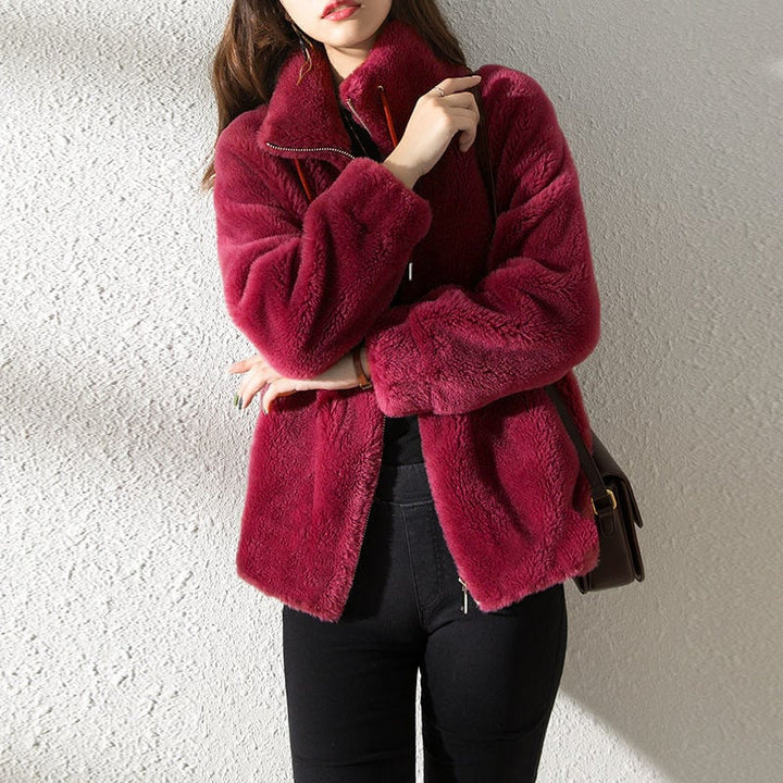 HILDA – STREET STYLE FUZZY FLEECE COAT