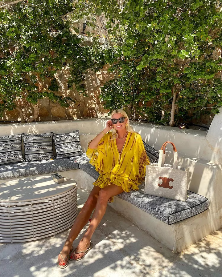 VICKY - OMBRE MINI DRESS WITH PUFF SLEEVES