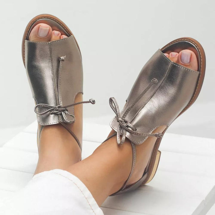 VALESKA - STRAP-STYLE VEGAN LEATHER SANDALS