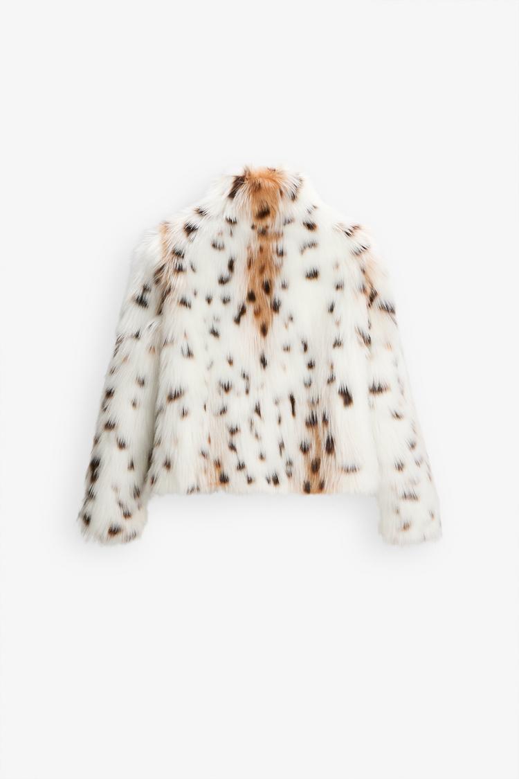 ANNALISE - WILD LEOPARD FAUX FUR JACKET