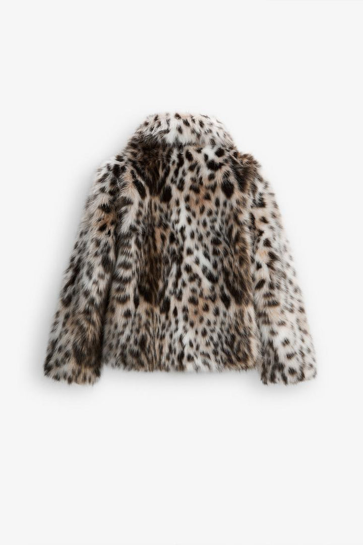 ANNALISE - WILD LEOPARD FAUX FUR JACKET