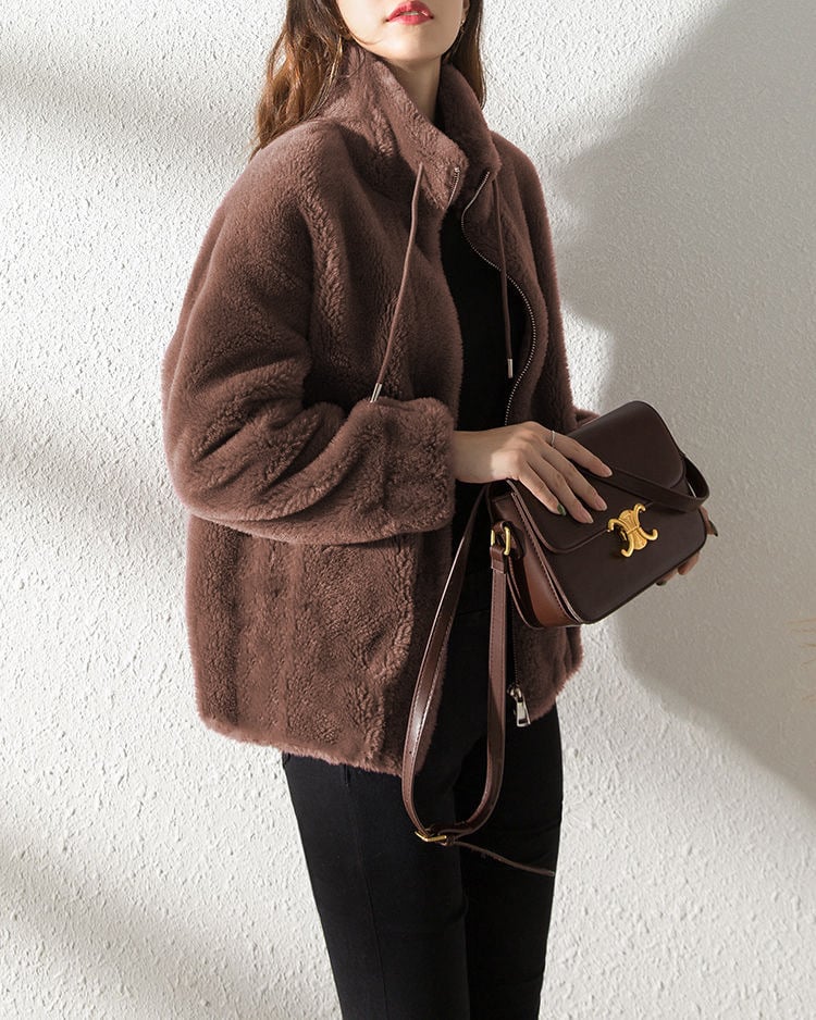 HILDA – STREET STYLE FUZZY FLEECE COAT