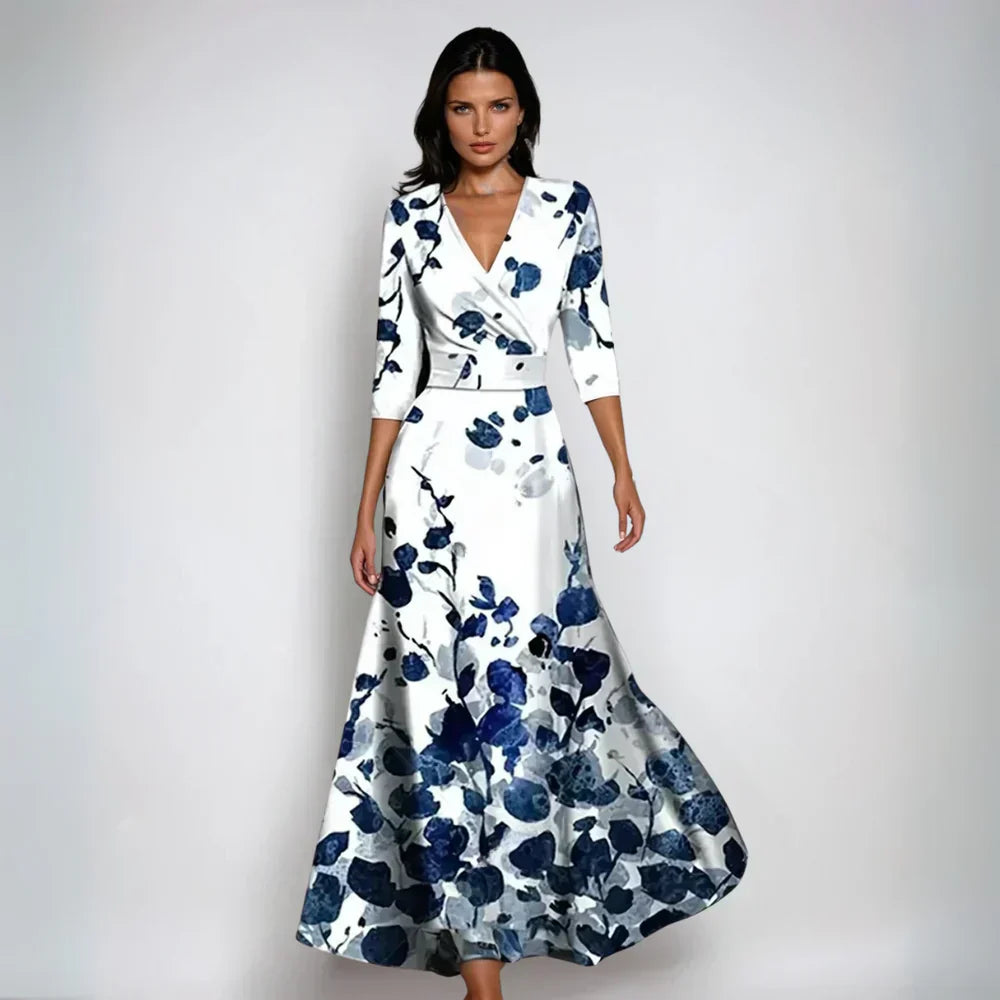 EMILIA - CHIC BLOOM WRAP DRESS