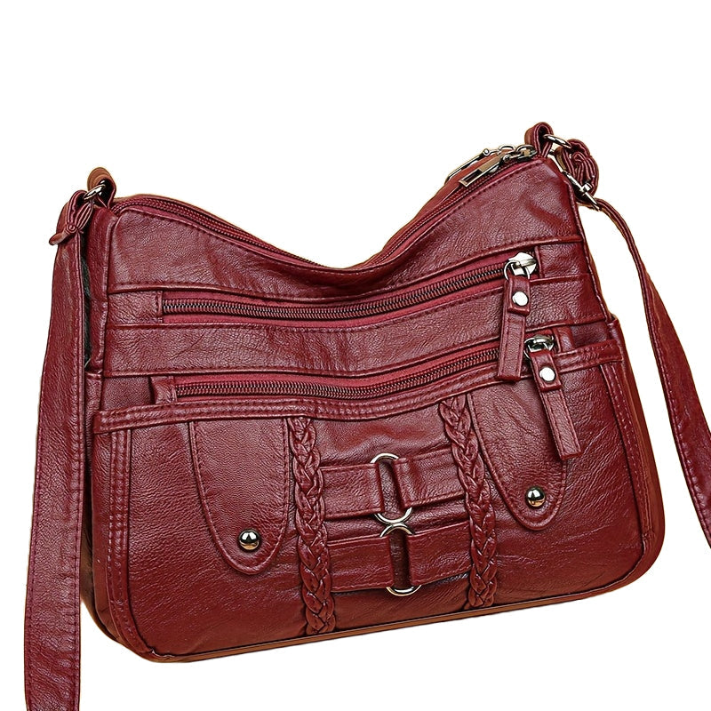 RACHEL - ANTI-THEFT CROSSBODY VEGAN LEATHER BAG