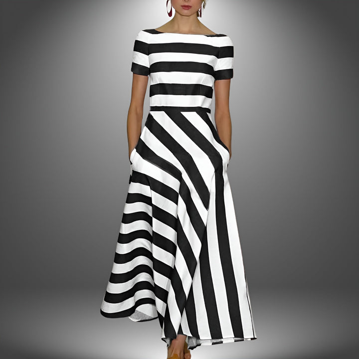 MARITONI - BOLD STRIPE STUNNER MAXI DRESS