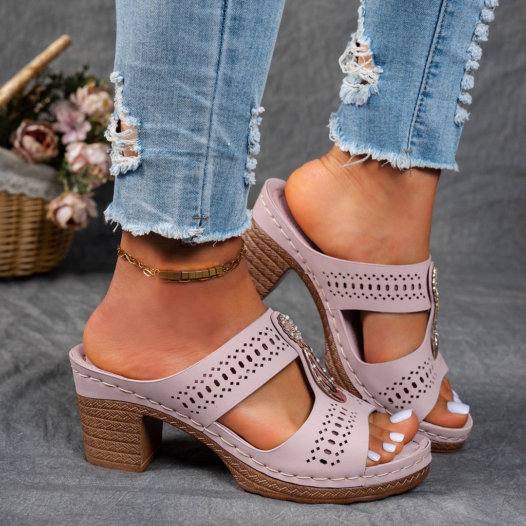 JANESSA - ZIRCON-TRIMMED  COMFORT SANDAL