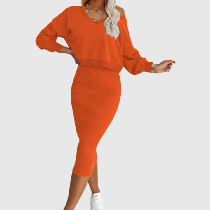 Farah - Two-piece set with top and rock for elegant comfort