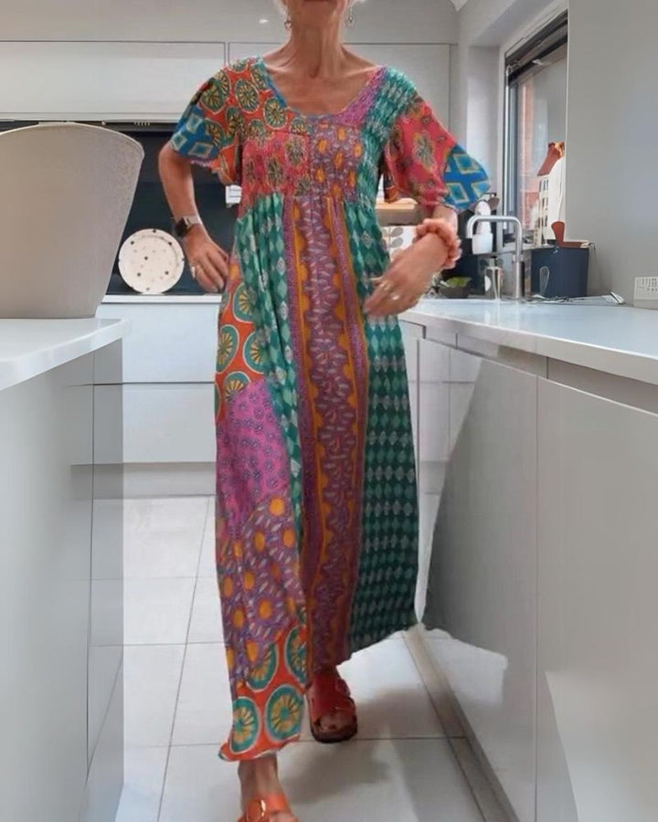 HERMINA - COLORED BOHEMIAN DRESS