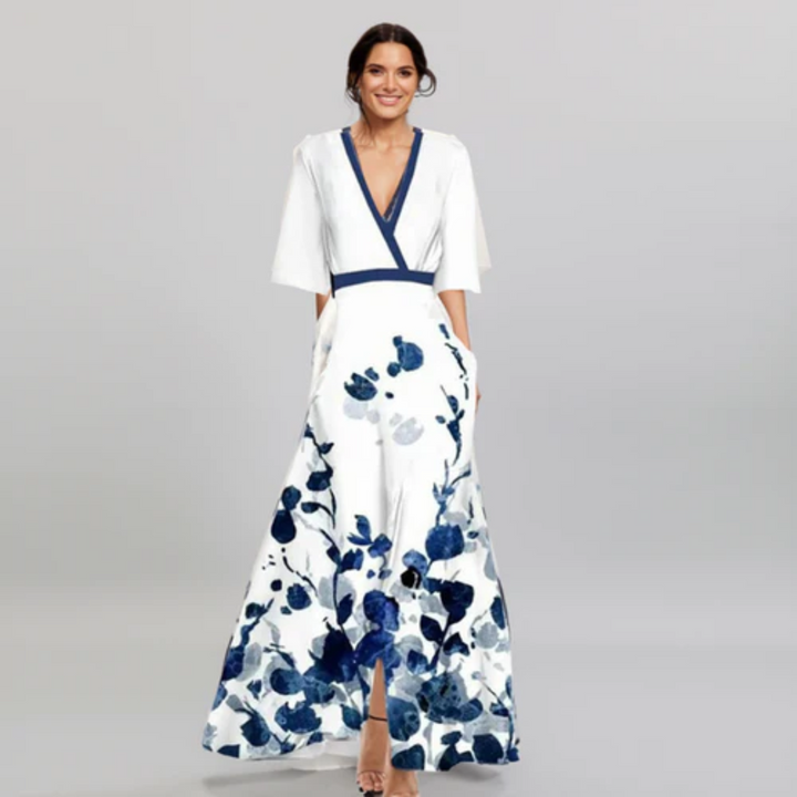 Jamie | Elegant Maxi Dress with Floral Pattern!