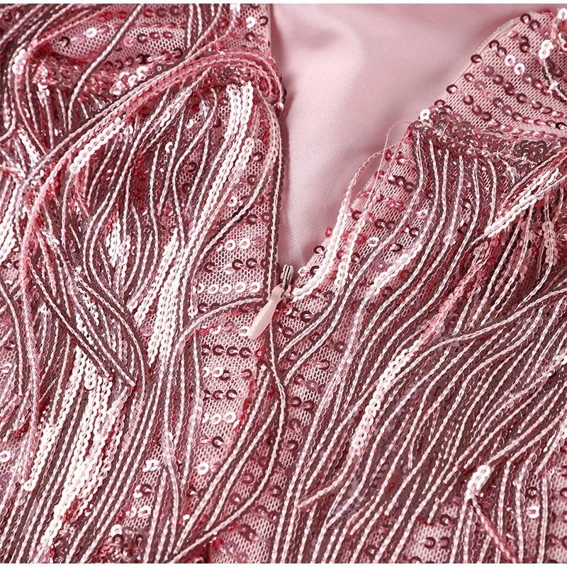 JOYCEL - MODERN FEATHERED PARTY DRESS