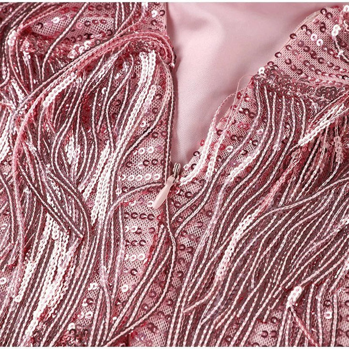 JOYCEL - MODERN FEATHERED PARTY DRESS