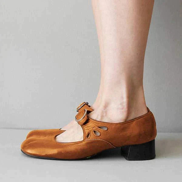 SHELLEY - VEGAN LEATHER ORTHO BUCKLE SHOES