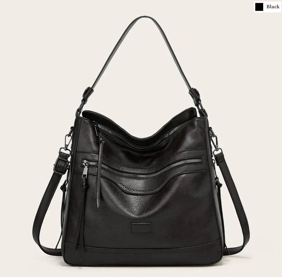 GAIL - VINTAGE CHARM VEGAN LEATHER SHOULDER BAG