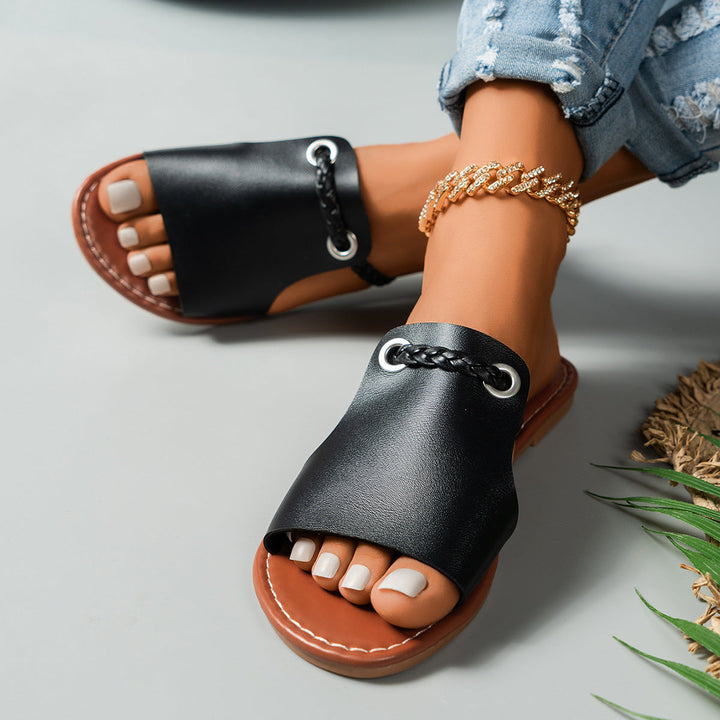 TATJANA - COMFORT SLIDE SANDALS BRAIDED STYLE