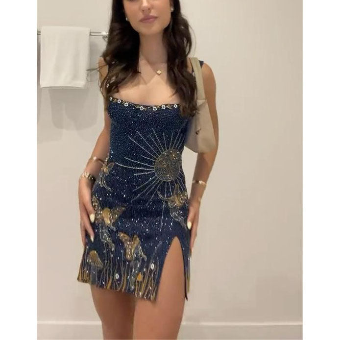 JORDYN - MYSTIC MIDNIGHT SILHOUETTE PARTY DRESS