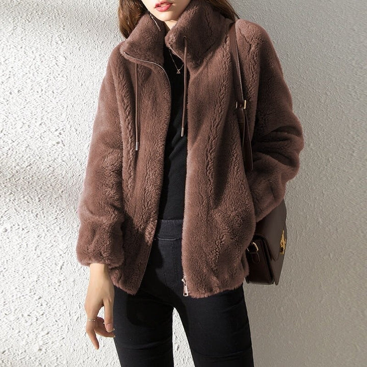 HILDA – STREET STYLE FUZZY FLEECE COAT