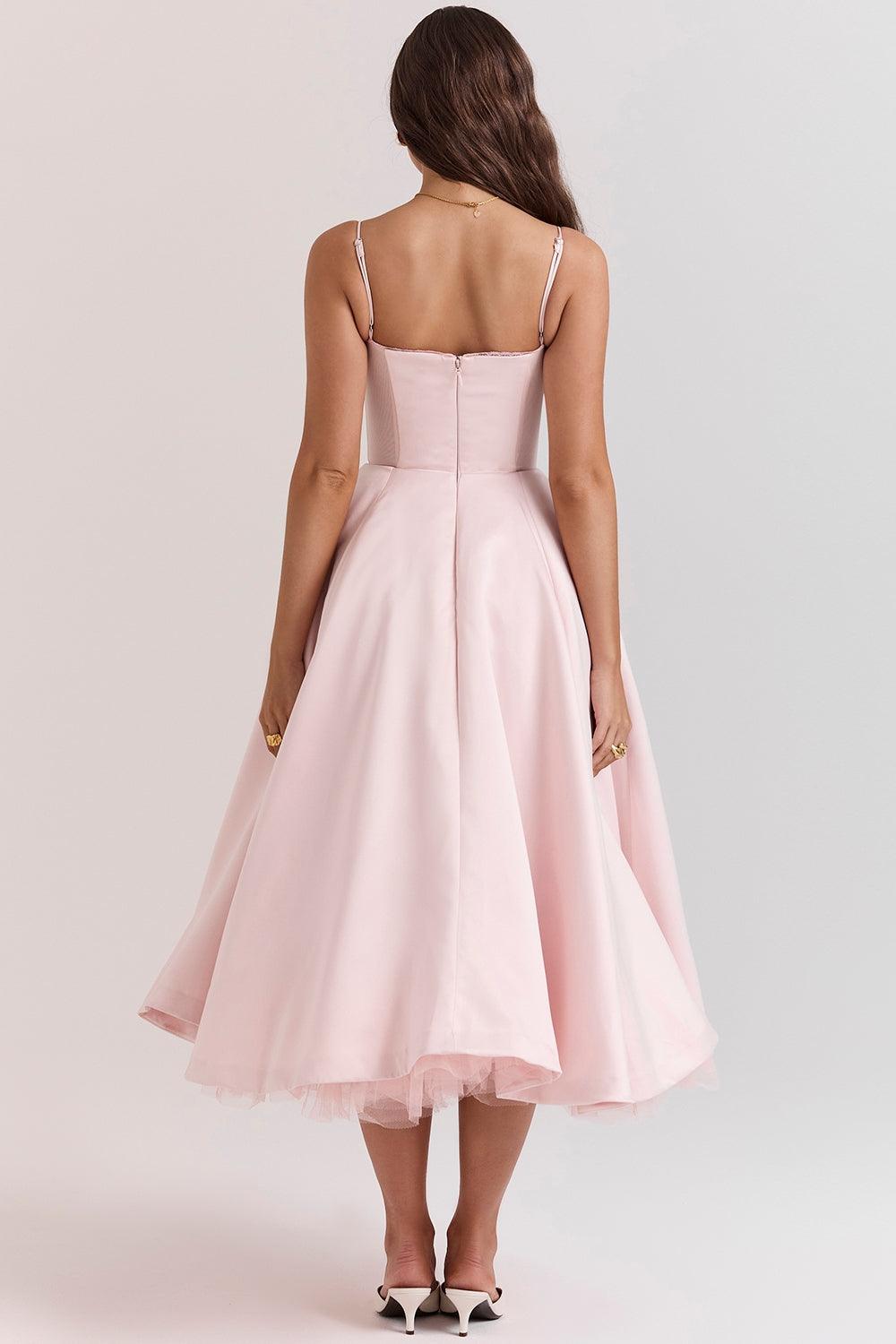 BRIGGITE - FIT AND FLARE BUSTIER TEA DRESS