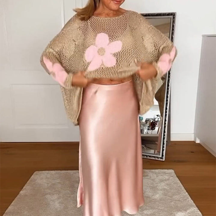 LUCY - OPENWEAVE SWEATER WITH HEM DETAIL