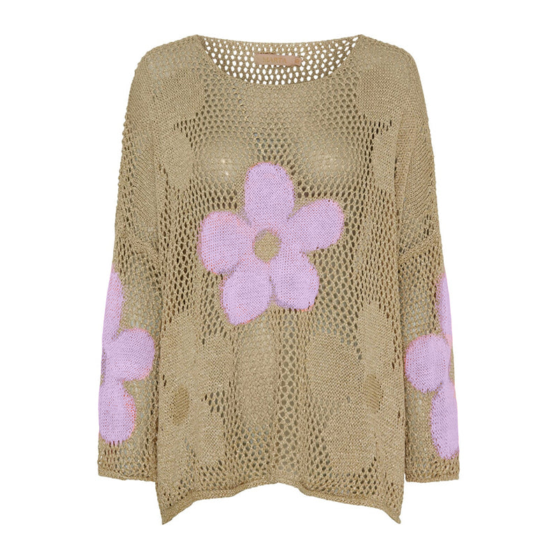 LUCY - OPENWEAVE SWEATER WITH HEM DETAIL