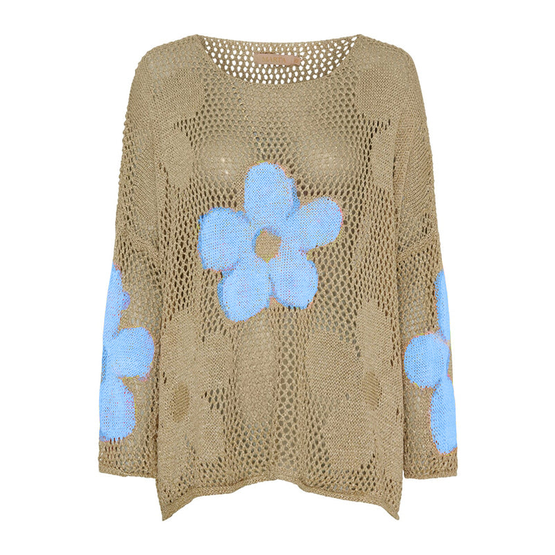 LUCY - OPENWEAVE SWEATER WITH HEM DETAIL