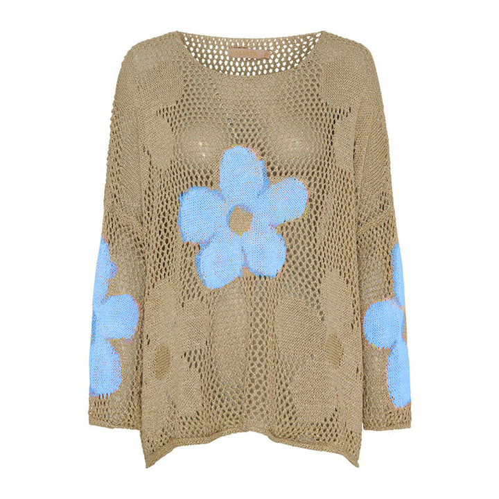 LUCY - OPENWEAVE SWEATER WITH HEM DETAIL