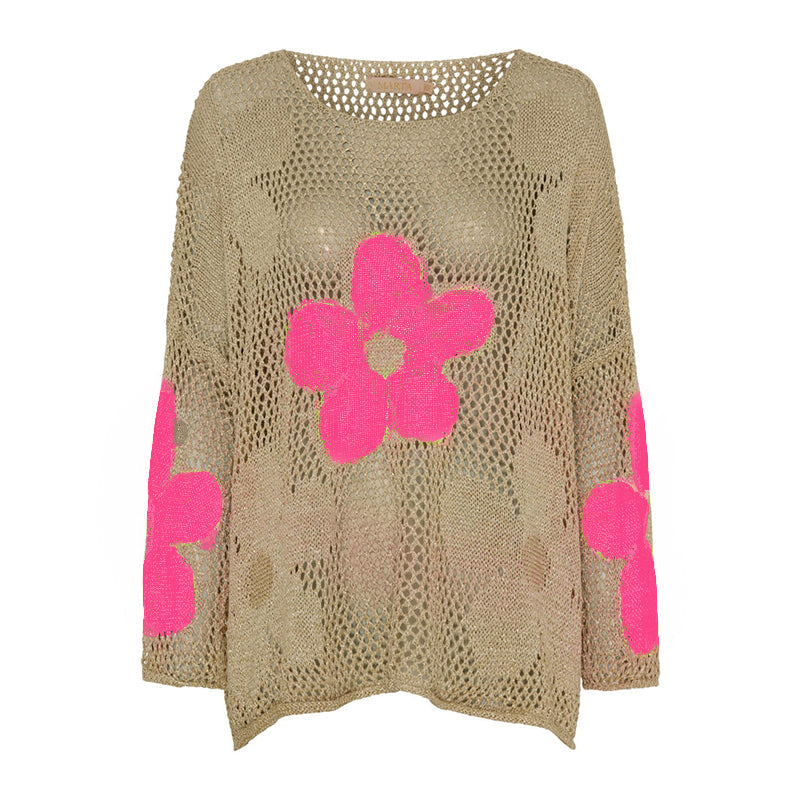 LUCY - OPENWEAVE SWEATER WITH HEM DETAIL