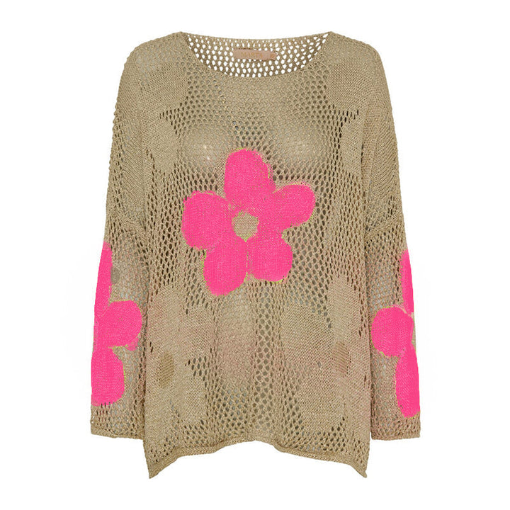 LUCY - OPENWEAVE SWEATER WITH HEM DETAIL