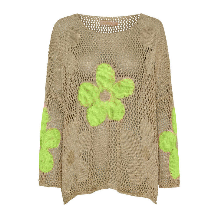 LUCY - OPENWEAVE SWEATER WITH HEM DETAIL